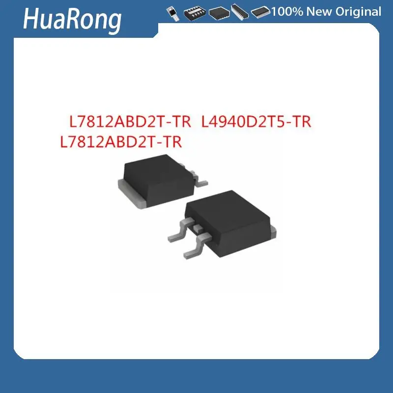 10PCS/LOT     L4940D2T5-TR  L4940D2T5  REG LINEAR 5V 1.5A D2PAK    L7812ABD2T-TR  L7812AB2T  REG LINEAR 12V 1.5A D2PAK  TO-263-2