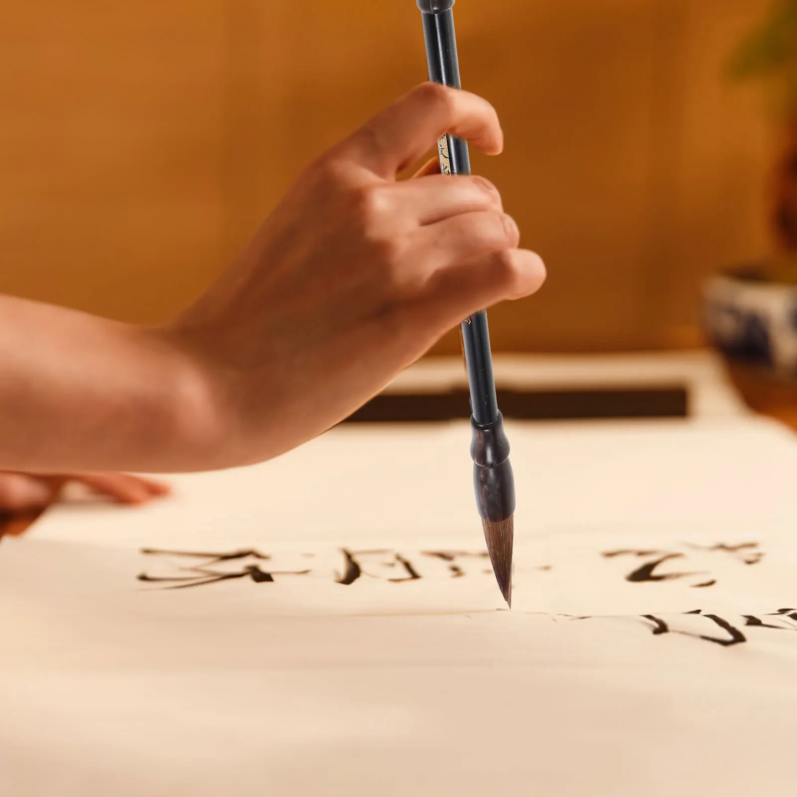 

Large Size Chinese Calligraphy Brush Pen Fine Hair Writing Tool For Painting Ink Art Beginners Wooden Handle Smooth Nib Water