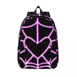 Schoolbag Angel Dust Heart Web Multi Compartment H-Helluva Boss For Kid Birthday Gift Personalised Laptop Bag Outdoor