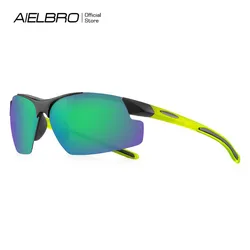 AIELBRO Cycling Glasses Man Cycling Glasses Eyewear Cycling Sunglasses Safety Goggles Bike Equipment  Sunglasses for Men