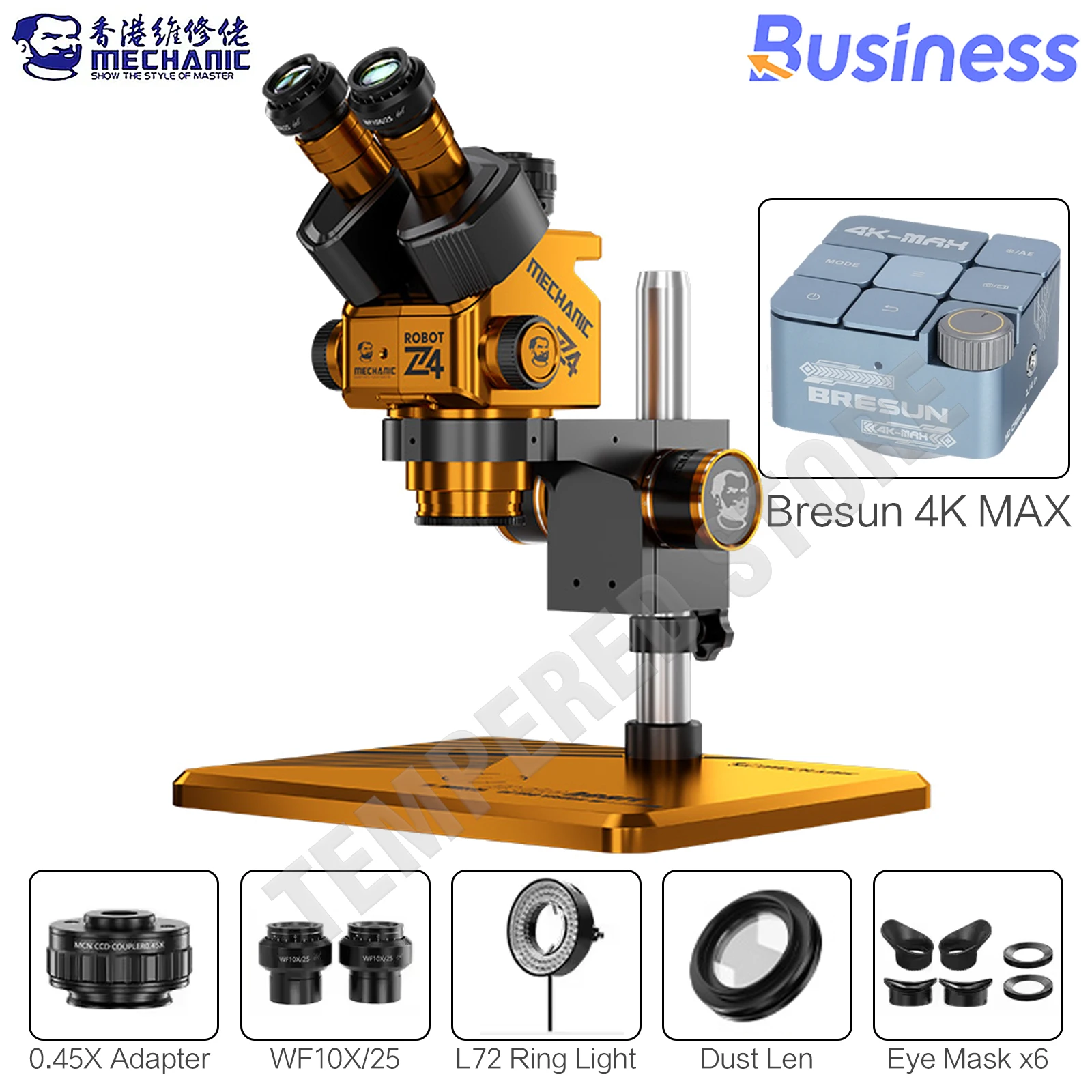 MECHANIC ROBOT Z4-B11 Trinocular Stereo Industrial Microscope 6.5