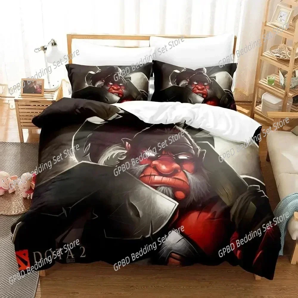 Game Dota Logo Bedding Set Single Twin Double Queen King Cal King Size Bed Linen Set