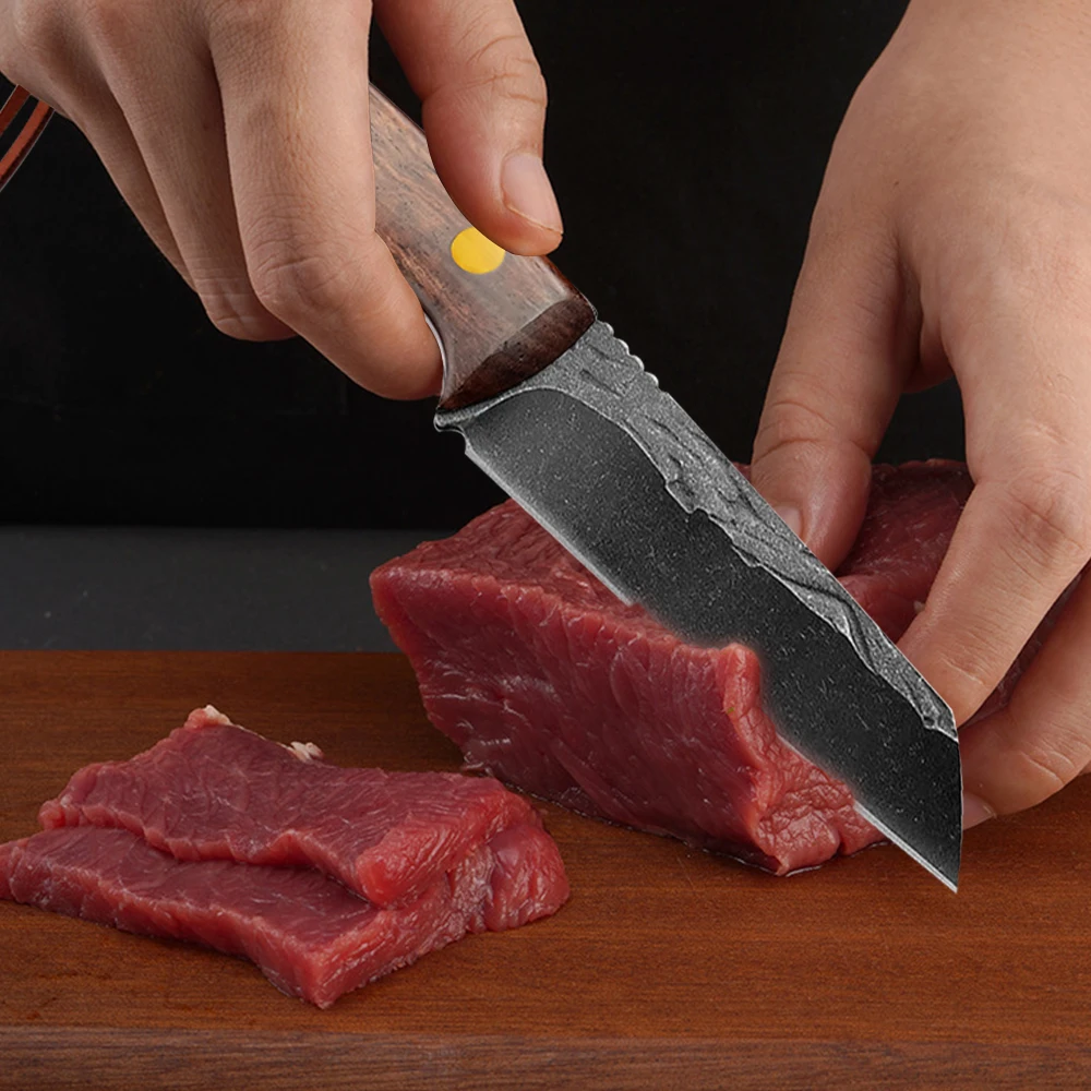 Handmade Forged Stainless Steel Kitchen Chef Boning Knifes Fishing Knife Meat Cleaver Butcher Knife Meat Cleaver Cooking Knives