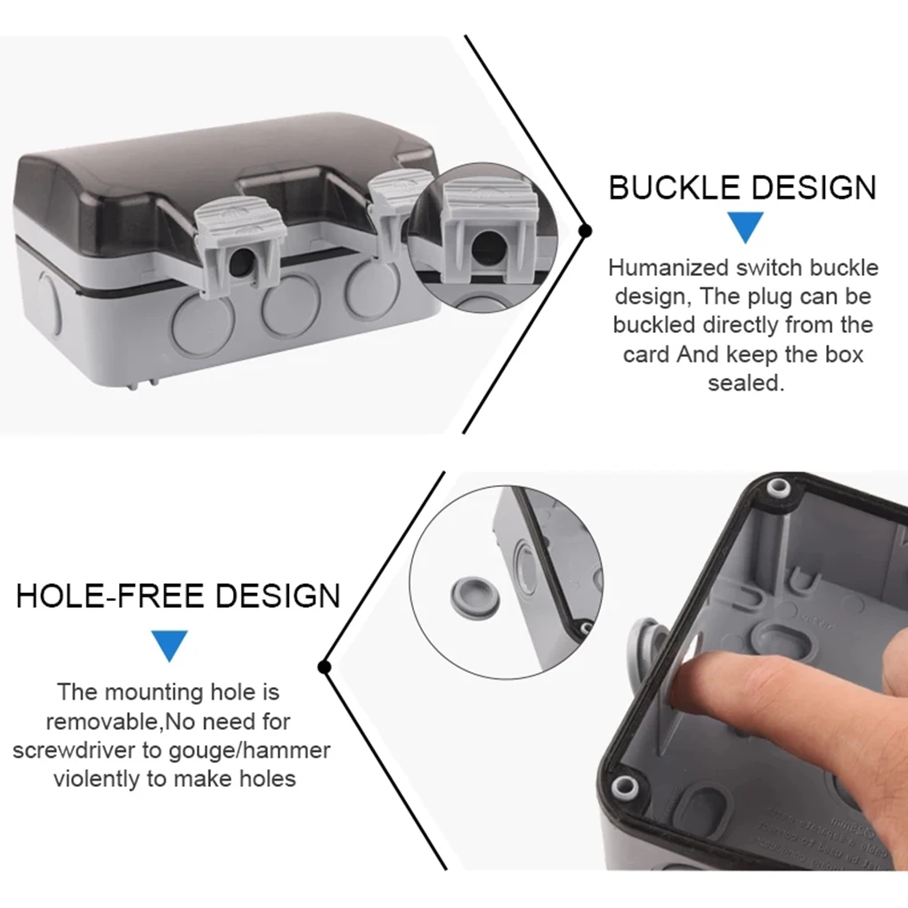 

Outlet Cover Simple Electric Sockets Professional Reliable Safe Electricity Accessory Sturdy Socket Panel with GS Plugs