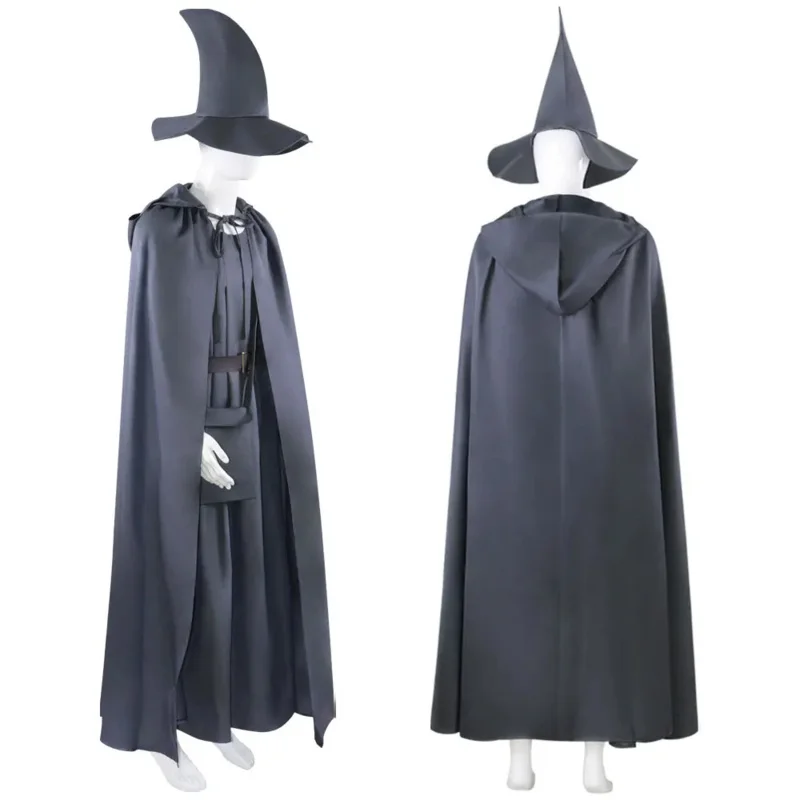 2025 ♥ New Gandalf Wizard Cosplay Hat Cloak Men Halloween Carnival Outfits ☆★
