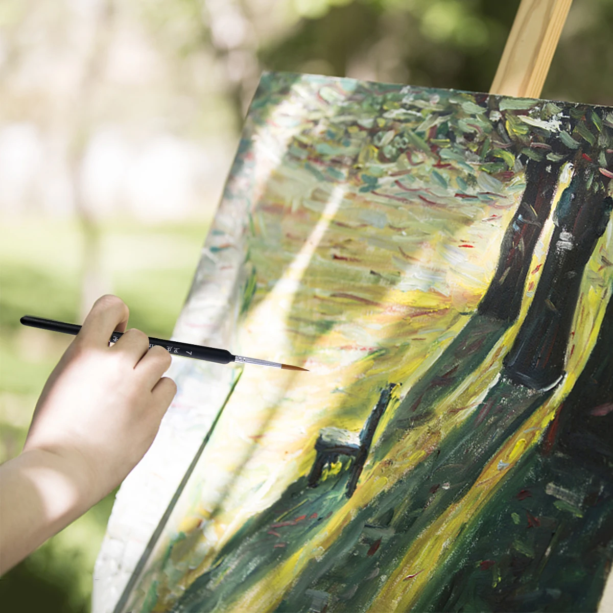 

10Pcs Artist Detail Paint Brush Set Fine Liner Pen for Acrylic Oil Watercolor Miniature Drawing Painting Detail Paint Brush