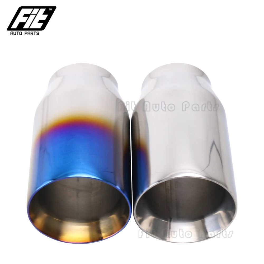 

Car Rear Exhaust Tail Pipe Muffler Throat 2.5'' inlet 3.5'' outlet Exhaust Muffler Tip