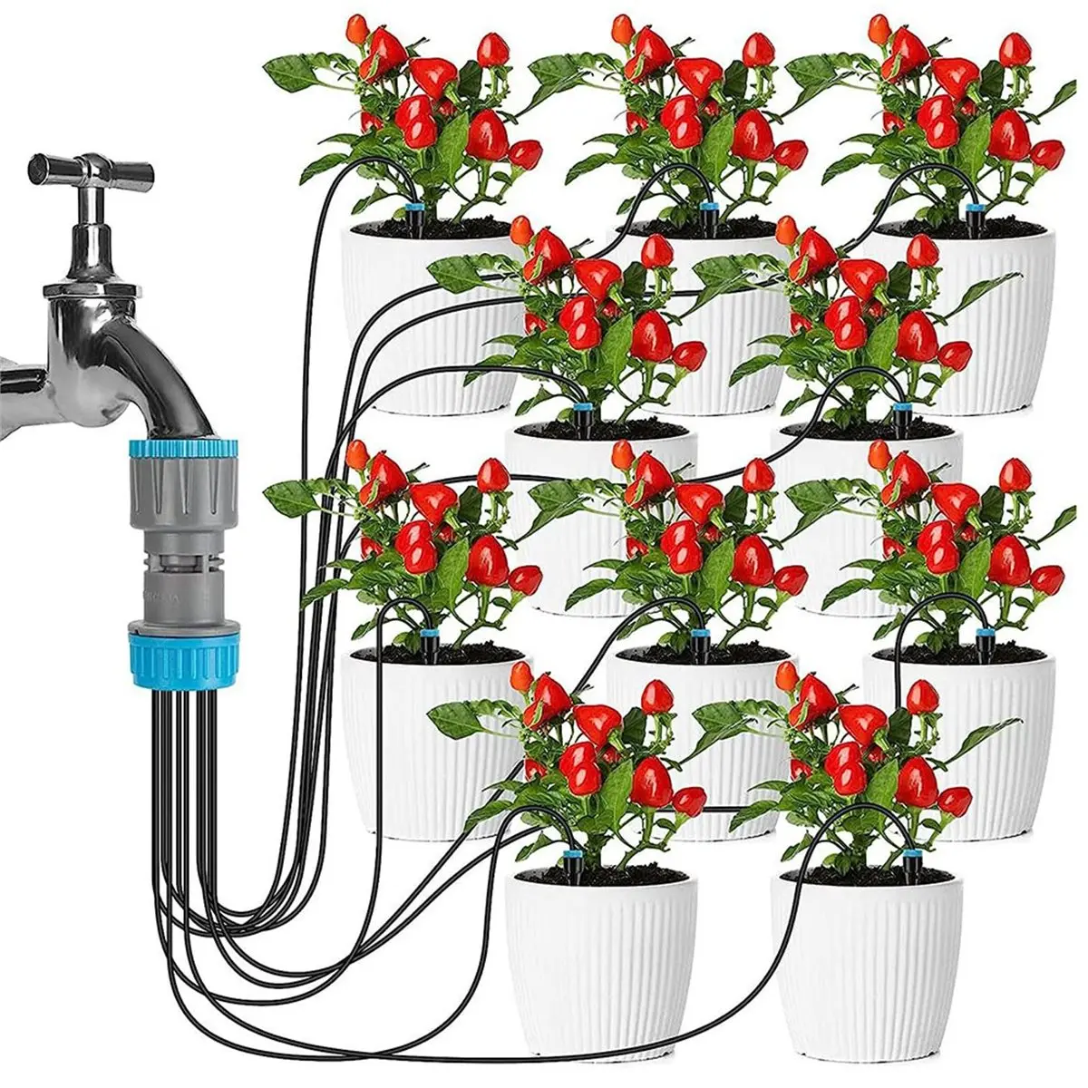 DT35BG Garden Automatic Irrigation Kit 10 Dripper Heads Garden Greenhouse Flower Pot Watering Device Water Saving Sprinklers