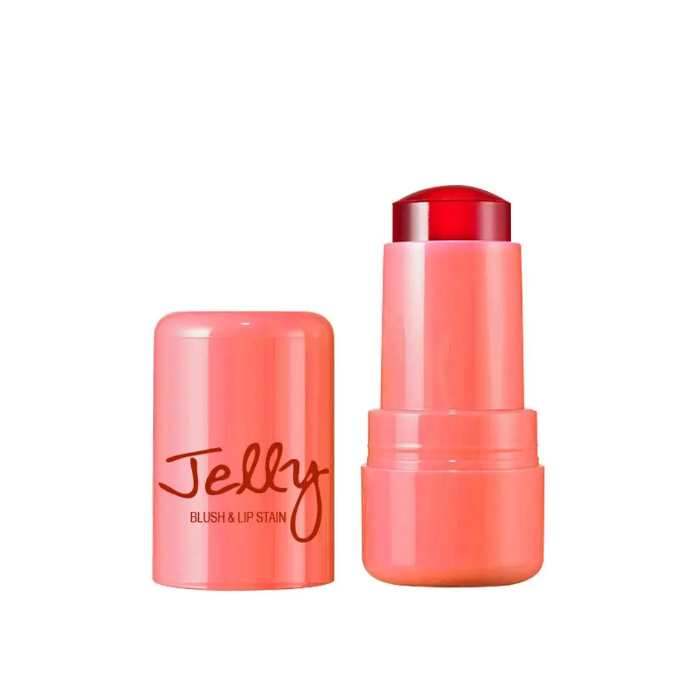 4 Colors Jelly Blush Stick Water Jelly Tint Stick Long-lasting Cheek Lip Stain Face Lip Hydrating & Jelly Tint Milk Blush M K7U5