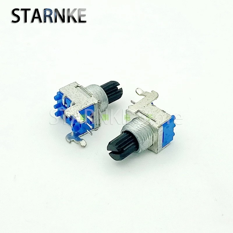 5PCS R0912N Type B10K Horizontal 3-Pin Single Speaker Amplifier Audio Volume Potentiometer Flower Shaft 11mm With Bracket