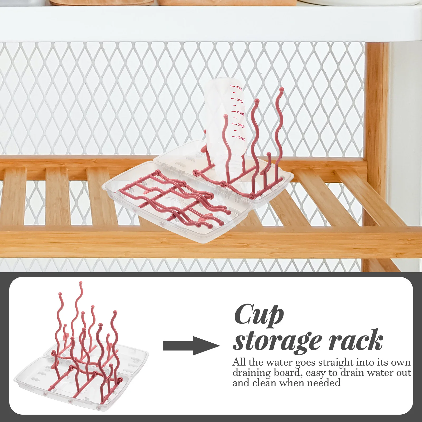 

Large Capacity Baby Bottle Drying Rack Multi-Functional Detachable Foldable Draining Rack Kitchen Organizer Cup Holder