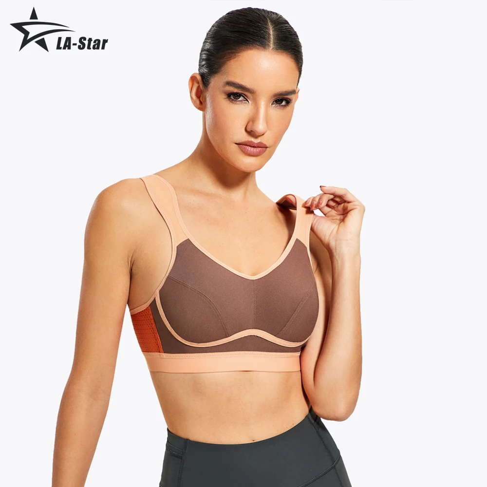 Sports Bra Woman Yoga  High Impact Support Bounce Control Workout Fitness Vests Gym Clothing Plus Size  Crop Tank Top Female