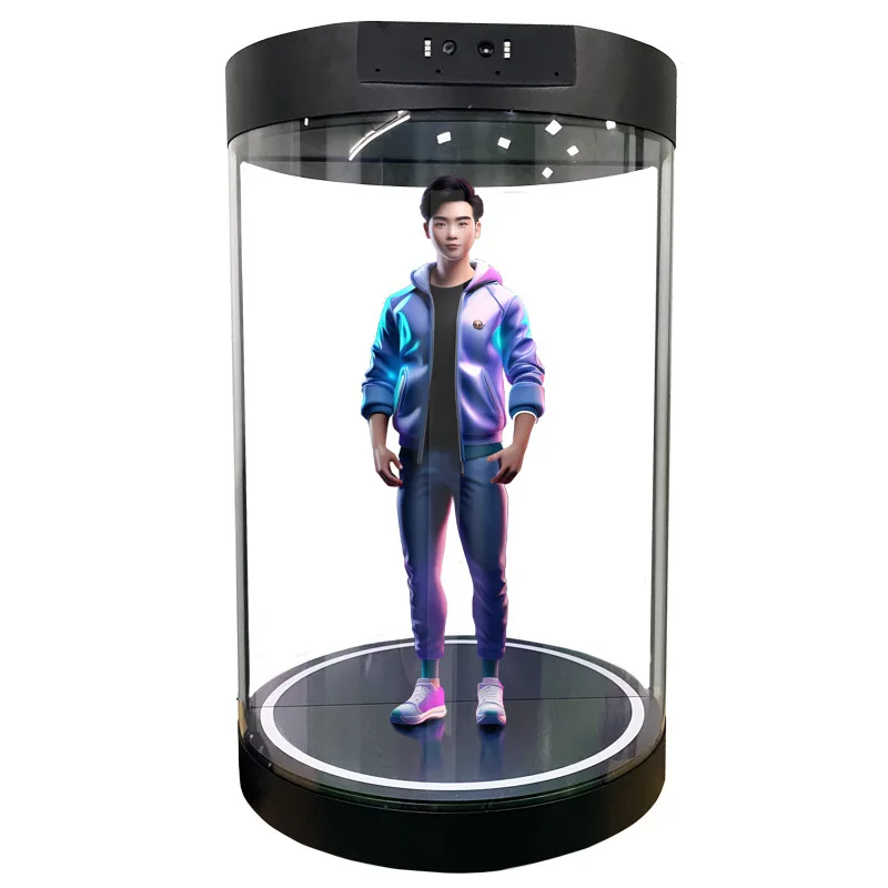 Latest Hot Sell 3D Cylindrical Holographic Display Transparent Screen HoloTube Creat Holographic 3D Human Digital Holobox Indoor
