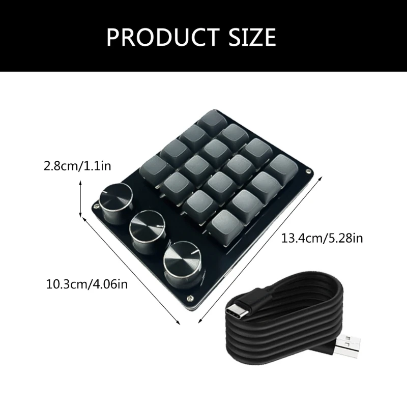 Professional Macro Keyboards Adjustable Knob for Precise Gaming Commands
