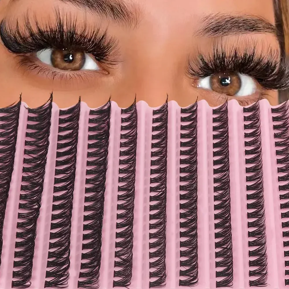 Segmental False Eyelash Set | 200pcs 40D Natural Volume Lash Clusters | DIY at Home, Perfect for Daily and Special Occasions