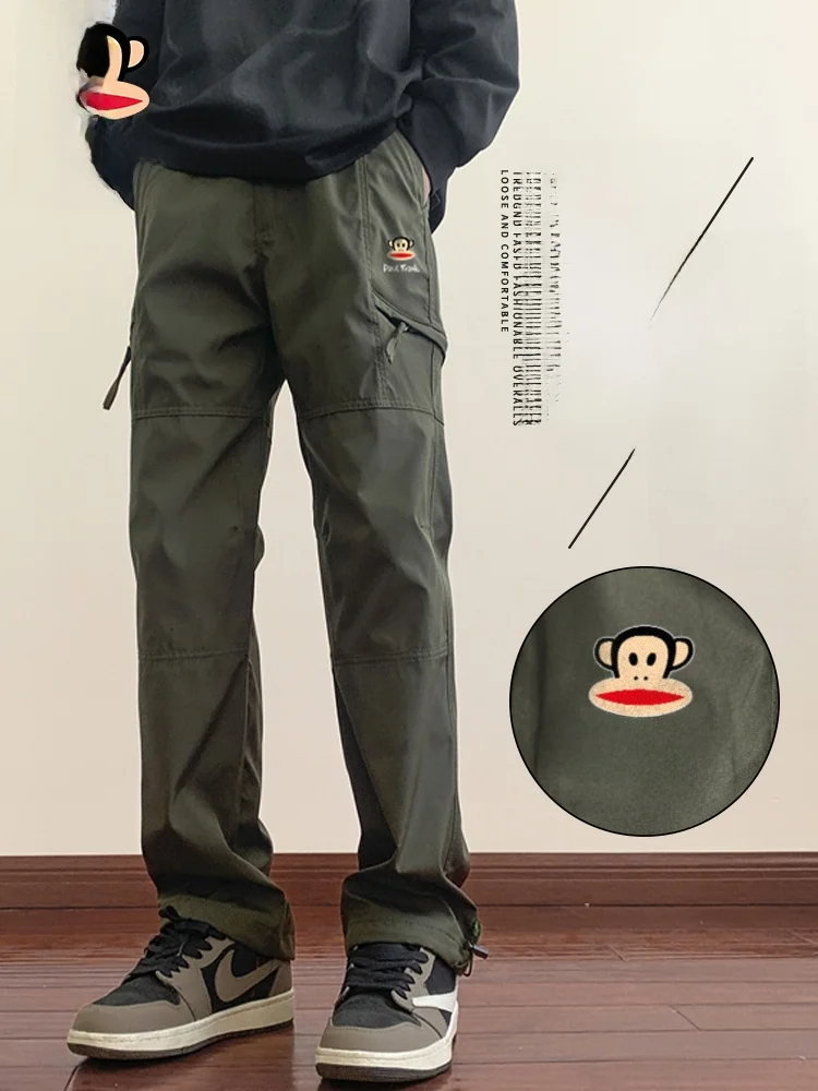 

Мужские повседневные брюки Paul Frank American Sle Workwear, свободные прямые брюки, весна 2026, удобные брюки свободного кроя