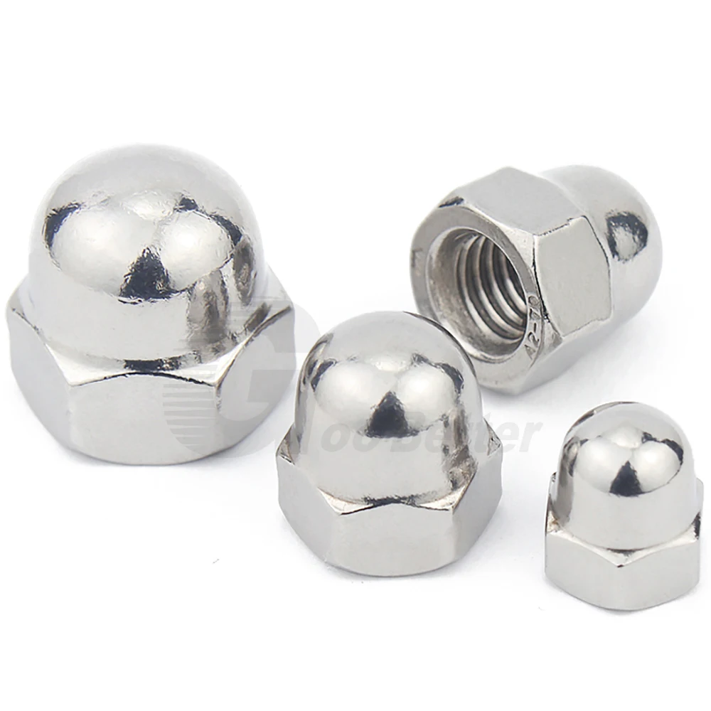 

10Pcs Fine Thread Acorn Cap Nut M8 M10 M12 M14 M16 M20 A2 304 Stainless Steel Hexagon Dome Acorn Cap Blind Hole Nuts