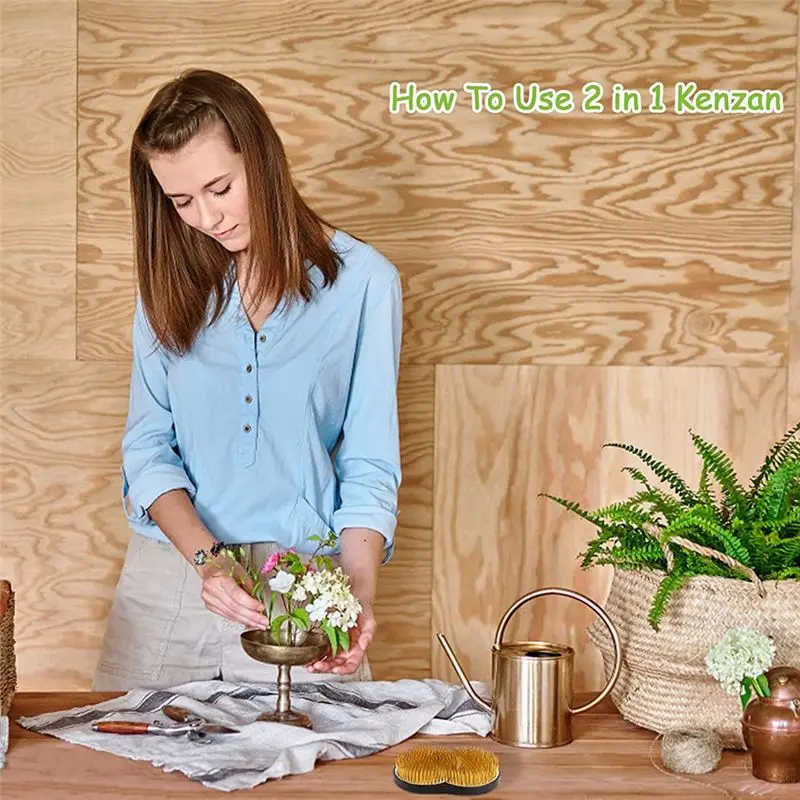 

2026 + Round Flower Arrangers, 1 PCS Flower Fixed Tools Japanese Flower Holder Floral Arrangement Pin Holder(Sun and Moon)