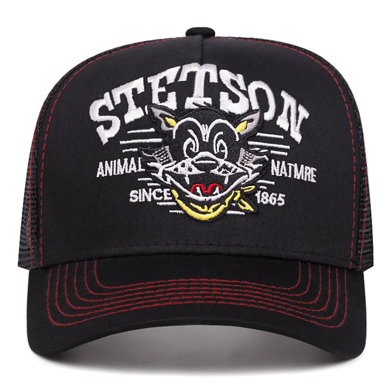 2025 Cartoon New Baseball Hat STETSON Cartoon Cat Truck Hat Street Hip Hop Hat Daily Leisure Sports Sunshade Breathable Mesh Hat