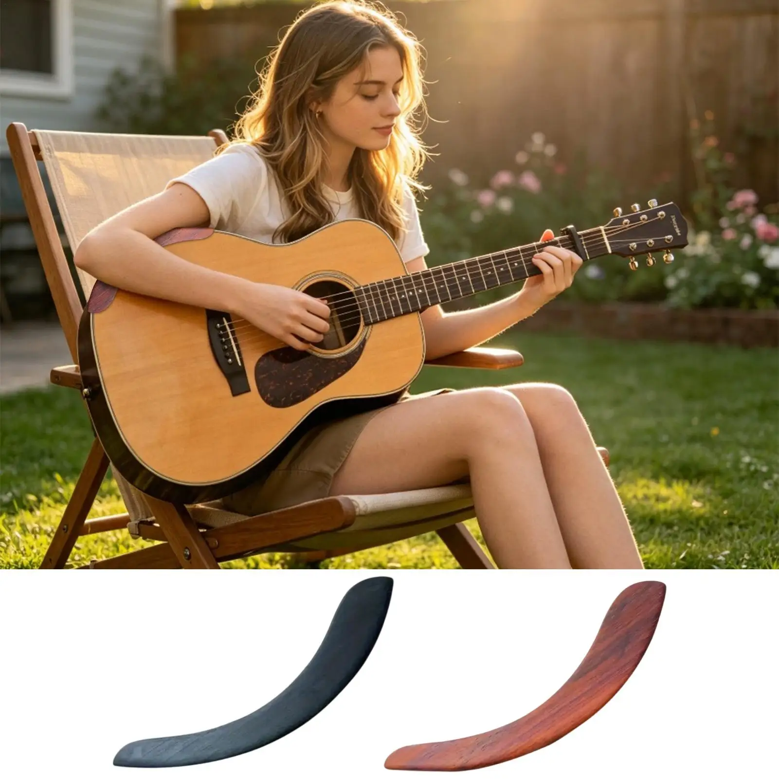 Guitar Armrest Replacement Instrument Wooden Ergonomic Acoustic Guitar Wood Arm Rest For Reduce Sweat Enhance Tone Musician