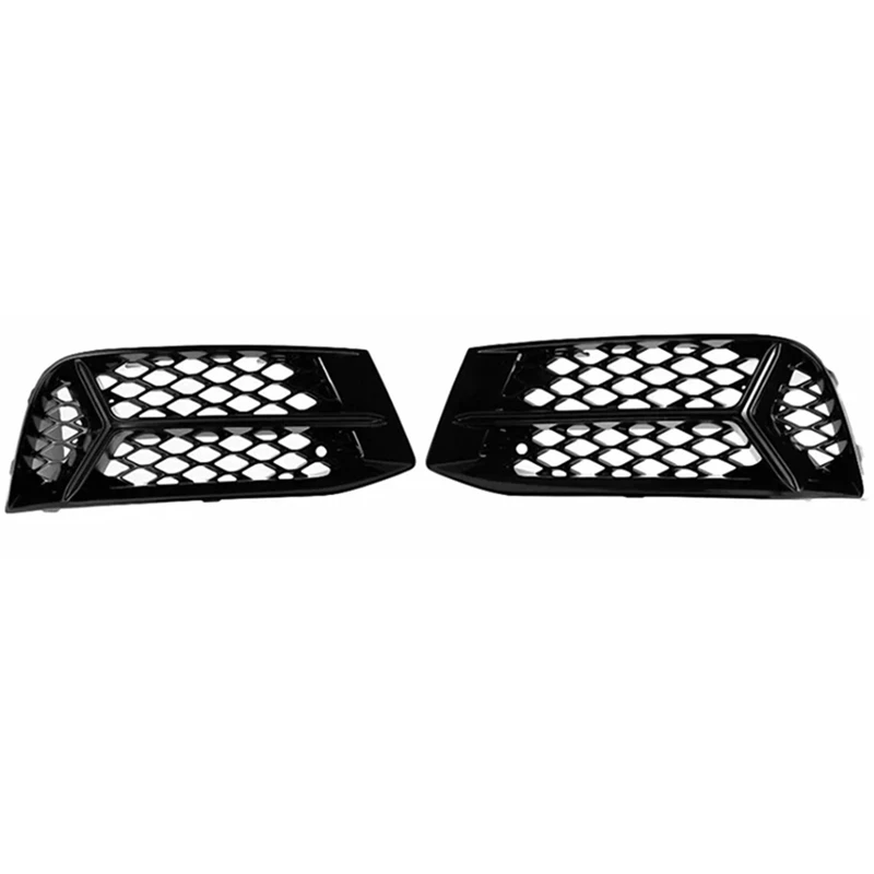 

1 Pair Front Bumper Fog Light Grille Cover Honeycomb Fog Lamp Cover For A3 S3 17-20 Decorative Modification Parts