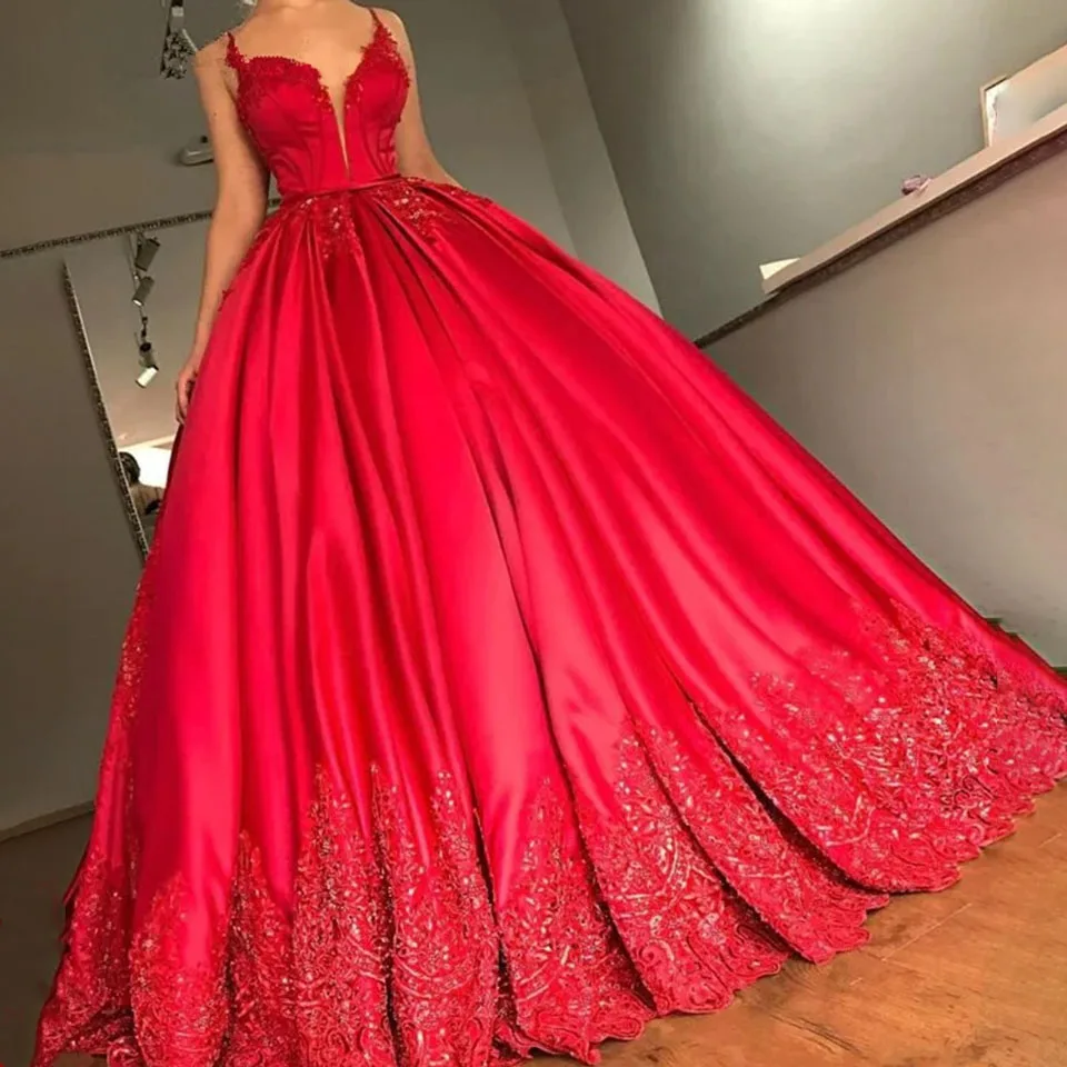 Party Dresses Saudi Arabia Dubai Exquisite 2025 Prom Dresses Red Princess 2025 for Women vestidos para mujer Formal Evening Gown