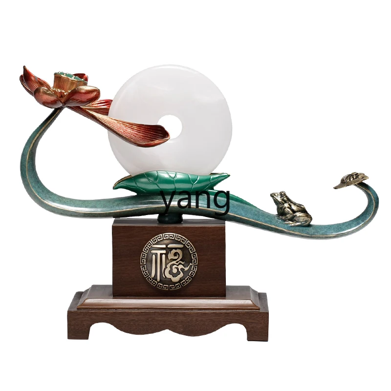 LMM new Chinese creative entrance decorative jade safety buckle ornament moving gift
