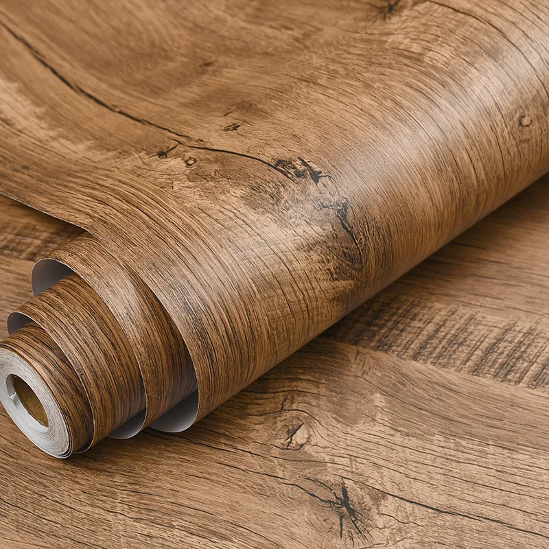 

PVC Self-adhesive Wood Grain Textured Car Vinyl Wrap Film Car Internal Stickers DIY Wallpaper Furniture Accessorries
