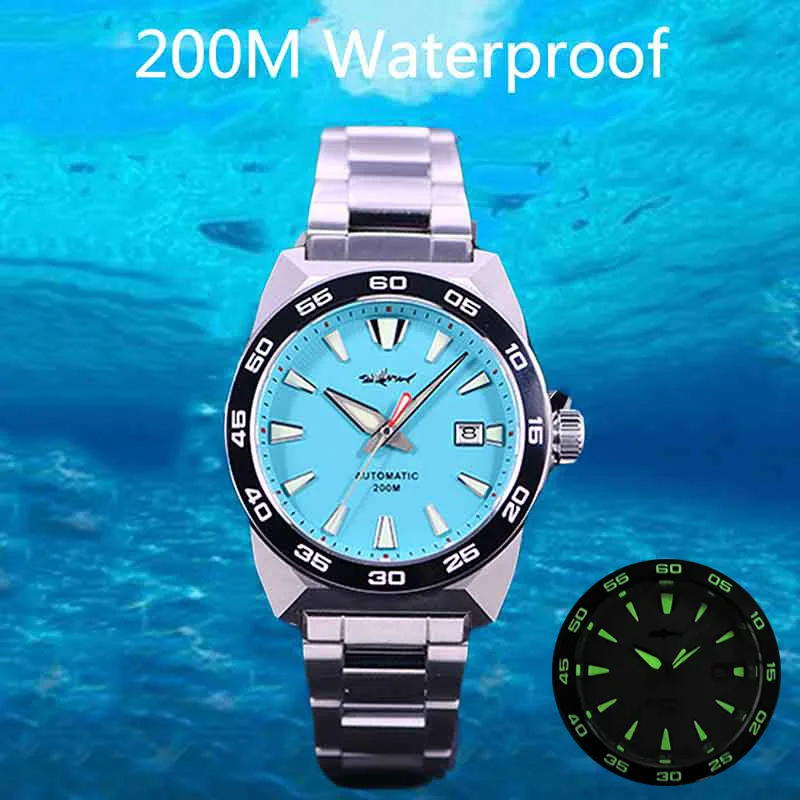 HEIMDALLR Monster Men's Diving Watch 200M Waterproof Sports C3 Luminous Watch NH35 Automatic Movement Mechanical Watch Sapphire
