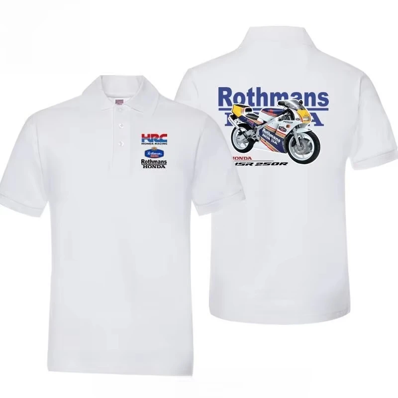 

NSR250 Honda Two Tanks Fire Loafman HRC Периферийная рубашка-поло Мужская и женская летняя хлопковая футболка с коротким рукавом