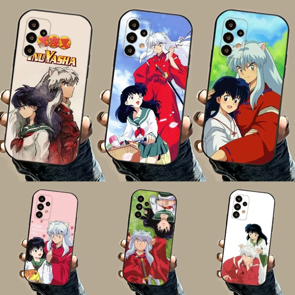 Anime Inuyasha Phone Case For Samsung S24,23,23,22,30,21,10,9,Note20 Ultra,Lite,Ultra,5G,Plus,FE,Black Soft Case