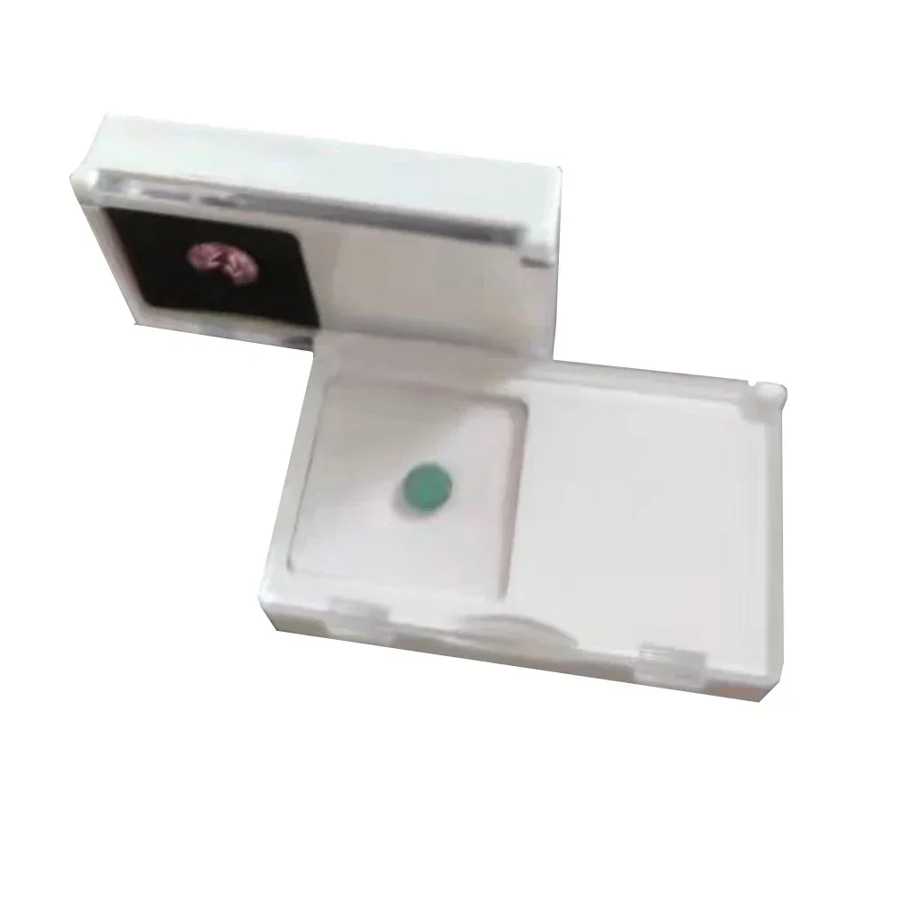 Caja expositora de diamantes, caja de almacenamiento de piedras preciosas, dijes blancos, contenedor de embalaje de protección de joyería, caja de regalo de diamantes suelta de 1 ud.