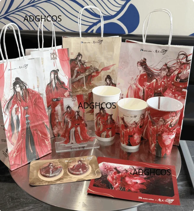 

Grandmaster of Demonic Cultivation X Luckin Coffee Официальный значок Wei Wuxian Lan Wangji с акриловой подставкой, набор линз для карт