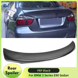 Car Rear Trunk Boot Lid Wing Spoiler for BMW 3 Series E90 Sedan 4 Door 2005-2008 M3 320i 323i 325i 330i 335i Black FRP Spoiler