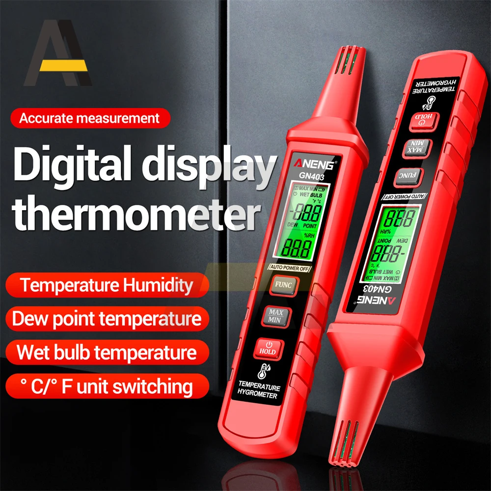 ANENG GN403 Industrial Digital Temperature Gas Leakage Analyzer Humidity Meter High Sensitivity Sensor Temperature Hygrometer