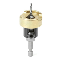 T88C 82 Degree Woodworking Countersink Drill Bits Carbide Tipped with Adjustable Depth Stop No Thrust Ball Bearing