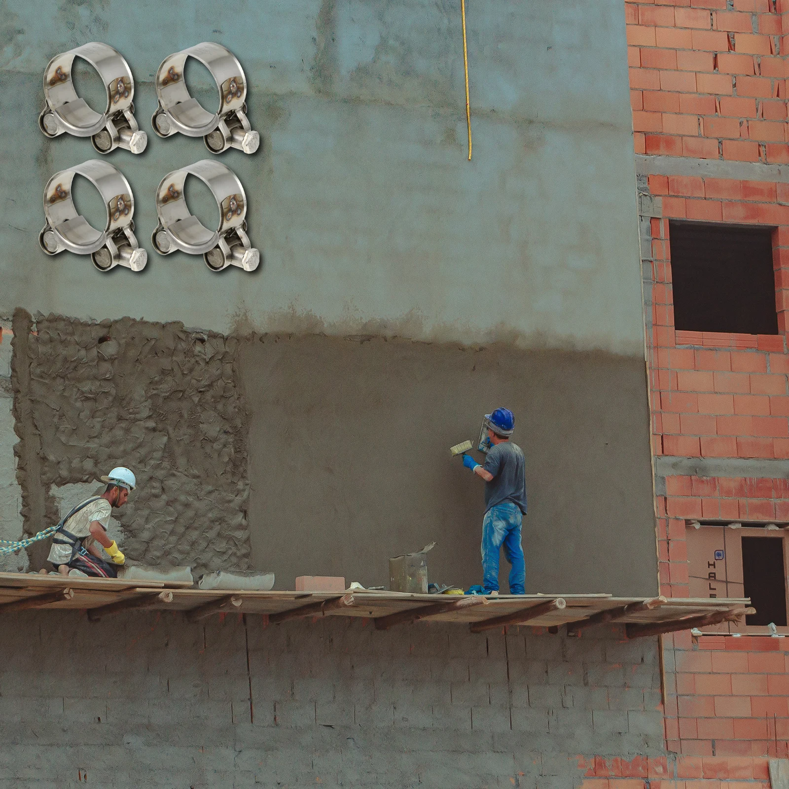 

4 шт. хомуты для труб из нержавеющей стали, сверхмощные Т-образные болты, ушные зажимы для шлангов для строительных грузовиков, морское безопасное соединение, защита от порезов