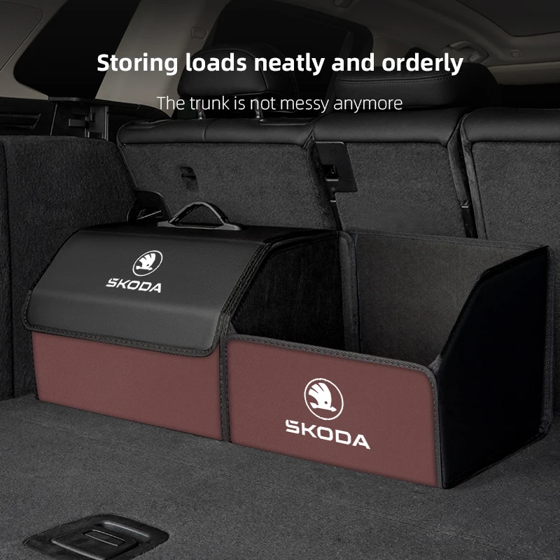 Car Specific Storage Box with Iarge Capacity Dual Color For Skoda Fabia Superb Yeti Octavia Rapid Kodiaq Mk3 A4 A6 A7