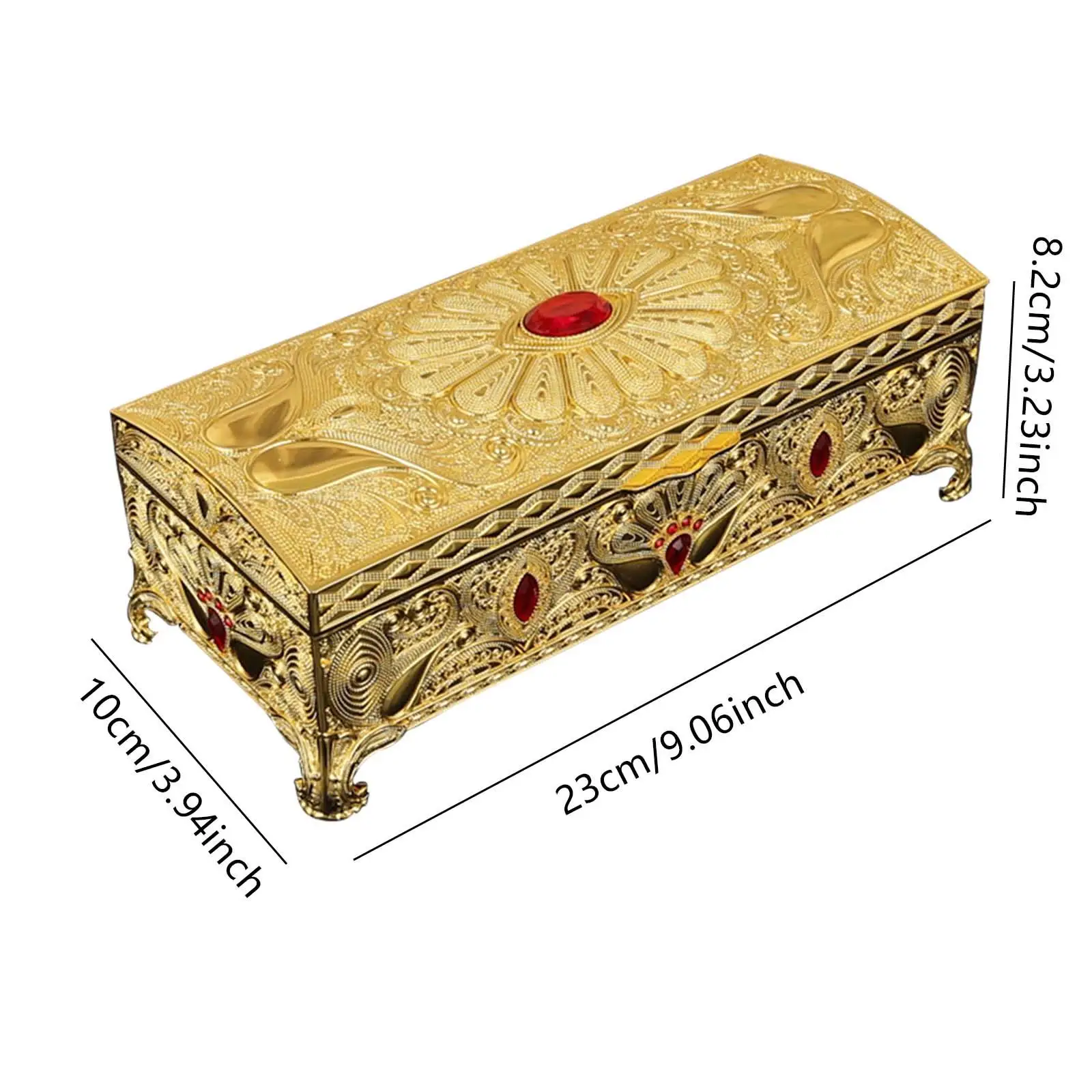 Jewelry Storage Case Keepsake Box Decorative Collectible Trinket Case Container for Stud Earrings Pendant Charms Bracelets