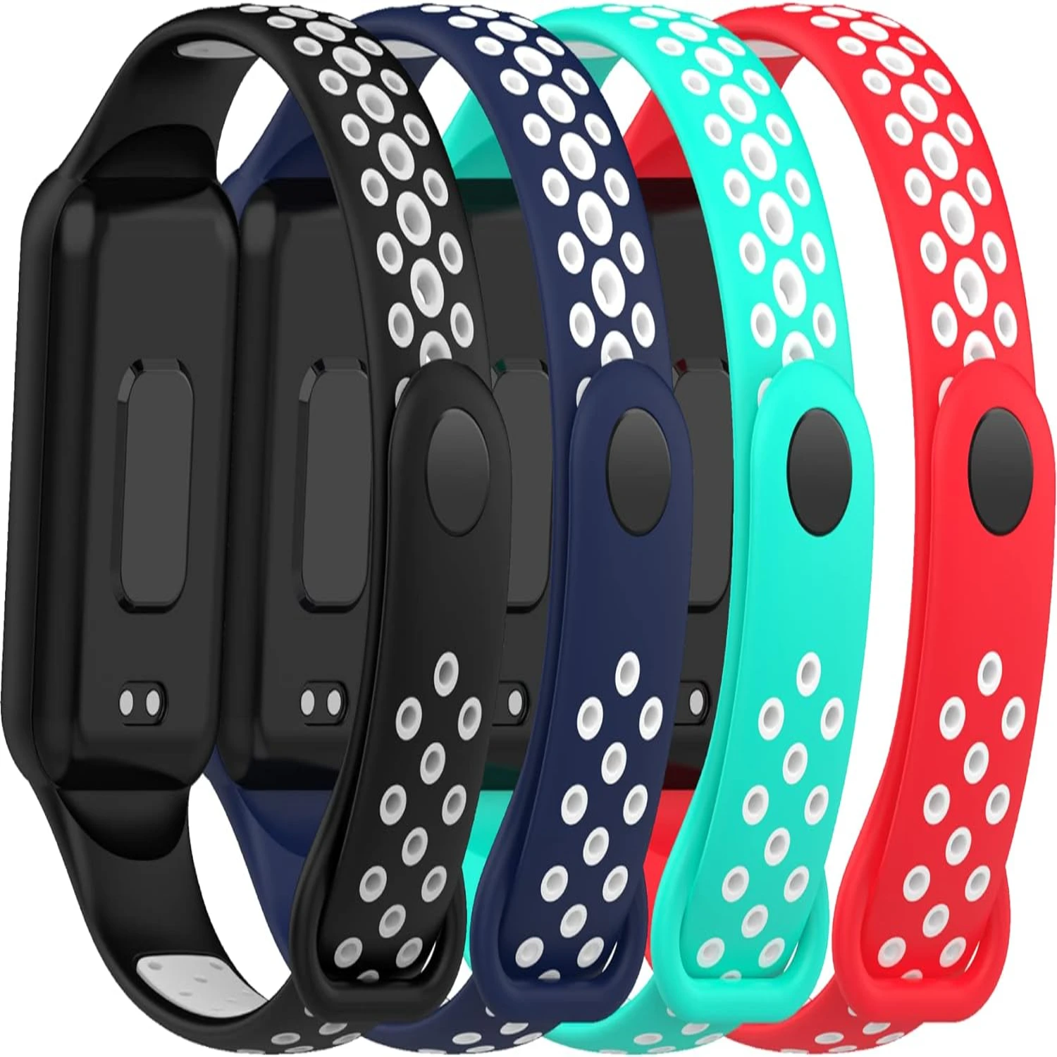 Elevate Your Accessory Rotation with Vibrant and Adjustable Silicone Strap Bands - 4-Pack of Stylish Colorful Options to Enhance