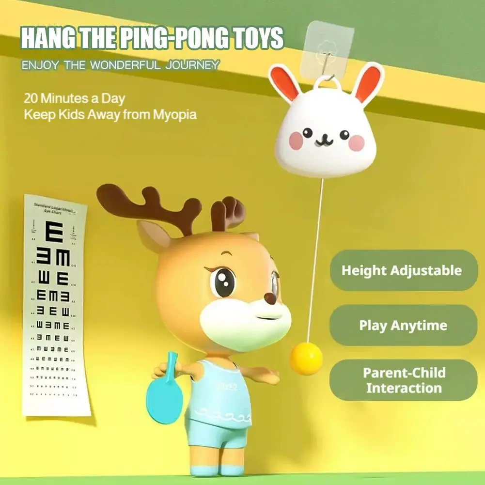 Hanging Table Tennis Trainer for Kids Indoor Portable Training Toy Eyesight Parent-child Interaction Sports Toy