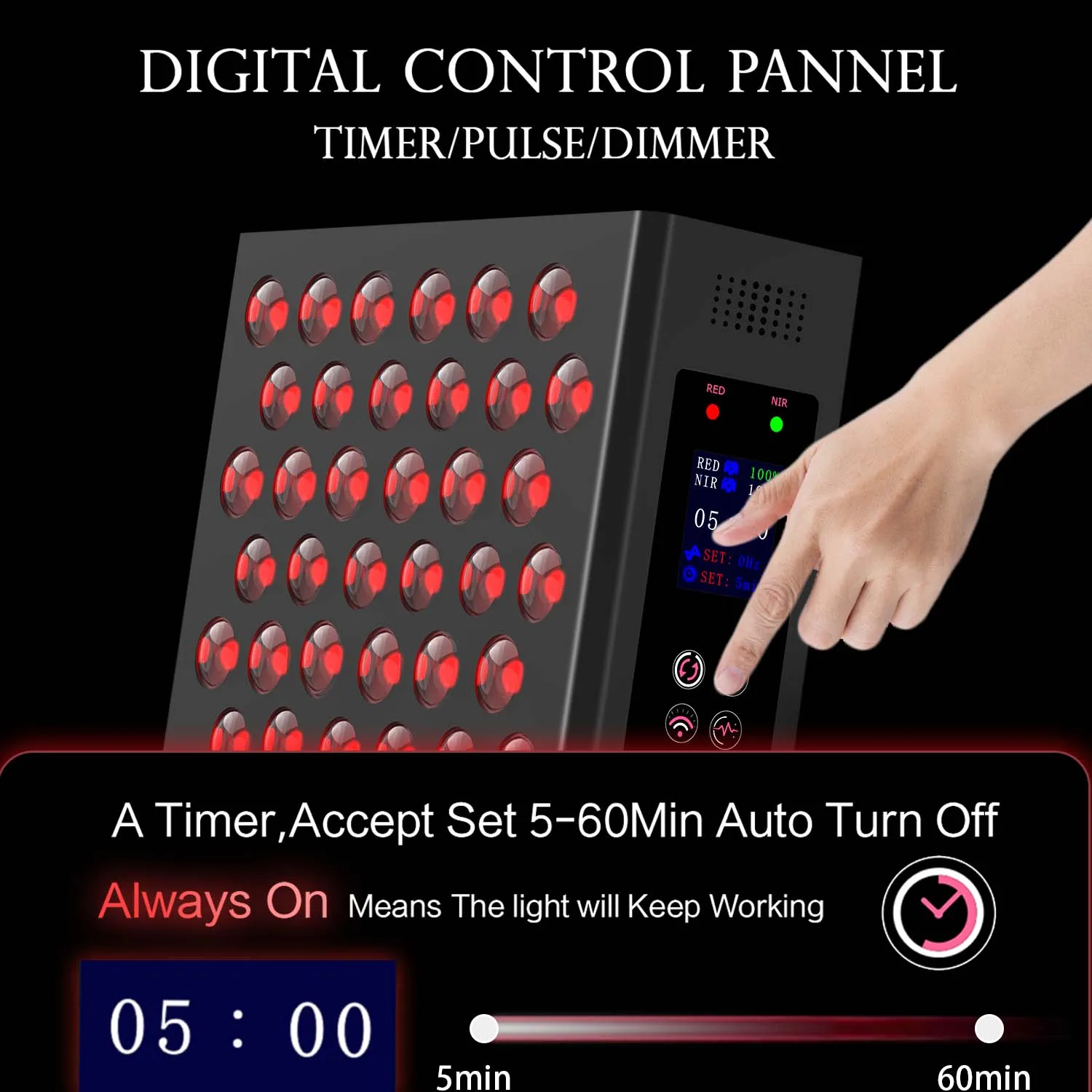 LED Therapy Panel S360WPRO Red Light and near Infrared Light Therapy Lamp Hanging Beauty & Personal Care Device