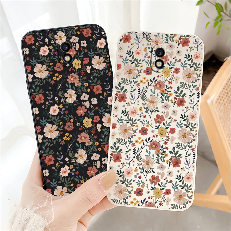 Coque de téléphone avec motif de fleurs liquides, pour Samsung Galaxy A90 A73 A72 J7 2017 A70 J5 Prime A71 A80 A7 J4 J6 Plus 2018 256