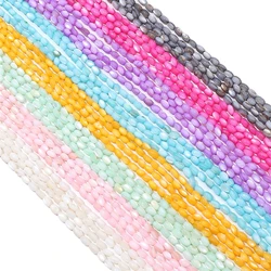 3x5mm Natural Freshwater Shell Beads Oval Rice Shape Mother of Pearl Loose Beads for Bracelet Necklace DIY Jewelry Making