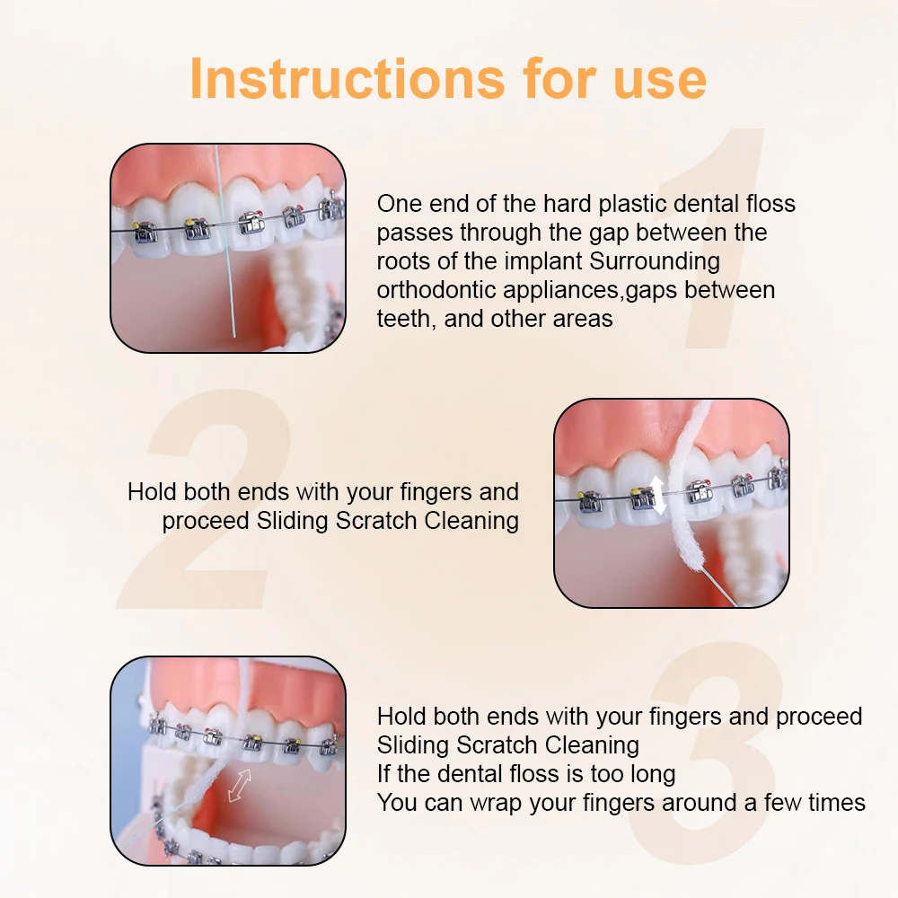 50 قطعة/صندوق خيط تنظيف الأسنان المياه توسيع تقويم الأسنان Flosser متعددة الوظائف مسواك تنظيف سلك خط يزرع الأقواس عراف