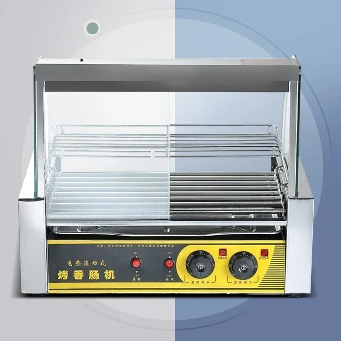 Salsiccia macchina per hot dog commerciale nuovo vetro temperato rinforzato indipendente doppia temperatura risparmio energetico risparmio energetico