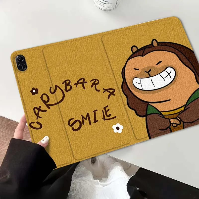 

Cute cartoon capybara For Honor Tab Pad MagicPad Tablet 6 7 8 9 10 13 V7 V8 X8a X9a X9 X8 GT GT2 Pro Cover Tablet Case