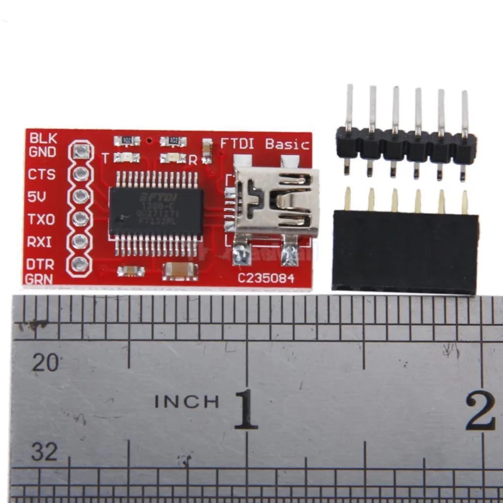 FT232RL FTDI USB 2.0 zu TTL Serieller Adapter Modul Entwicklungsboard Mini-USB-Schnittstelle 3.3V 5V für Arduino mit Pin – Detail 4