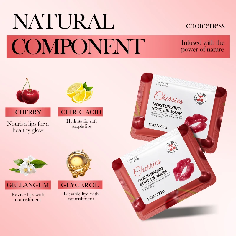 FAYANKOU الكرز كريستال الكولاجين قناع الشفاه ترطيب طبطب الشفاه الشفاه مرطب الشفاه بقع الشفاه سمنة منتجات العناية بالبشرة #3