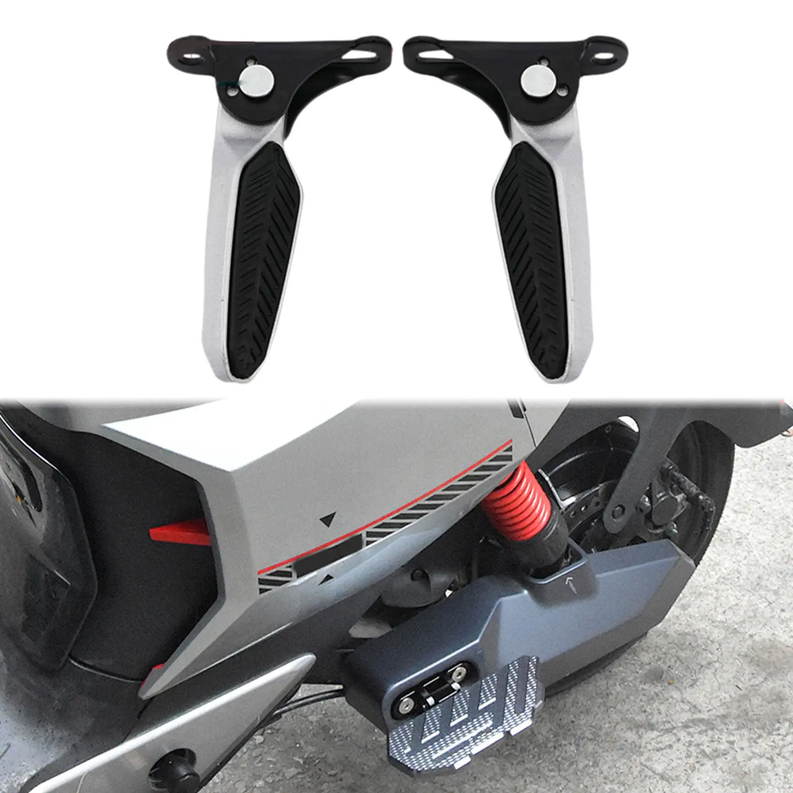 Motorcycle Footrests Foldable Upgrade Parts ATV Rear Passenger Footrests